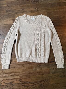 Madewell X Wallace Oat Cable Knit Sweater